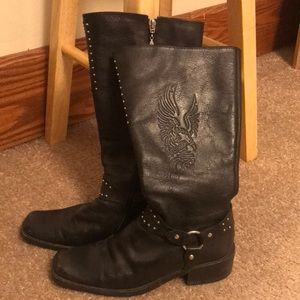 Womens Harley Davidson bouts, 7.5